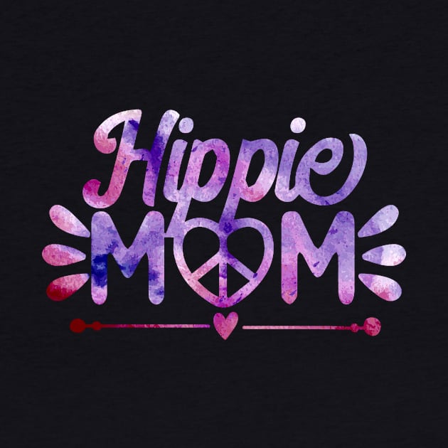 Hippie Mom - Tie Dye Design by Naves